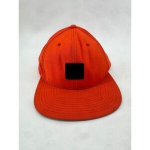 Trew Gear Orange Snapback Hat Yupoong Classics Wool Blend Green Underbill Cap